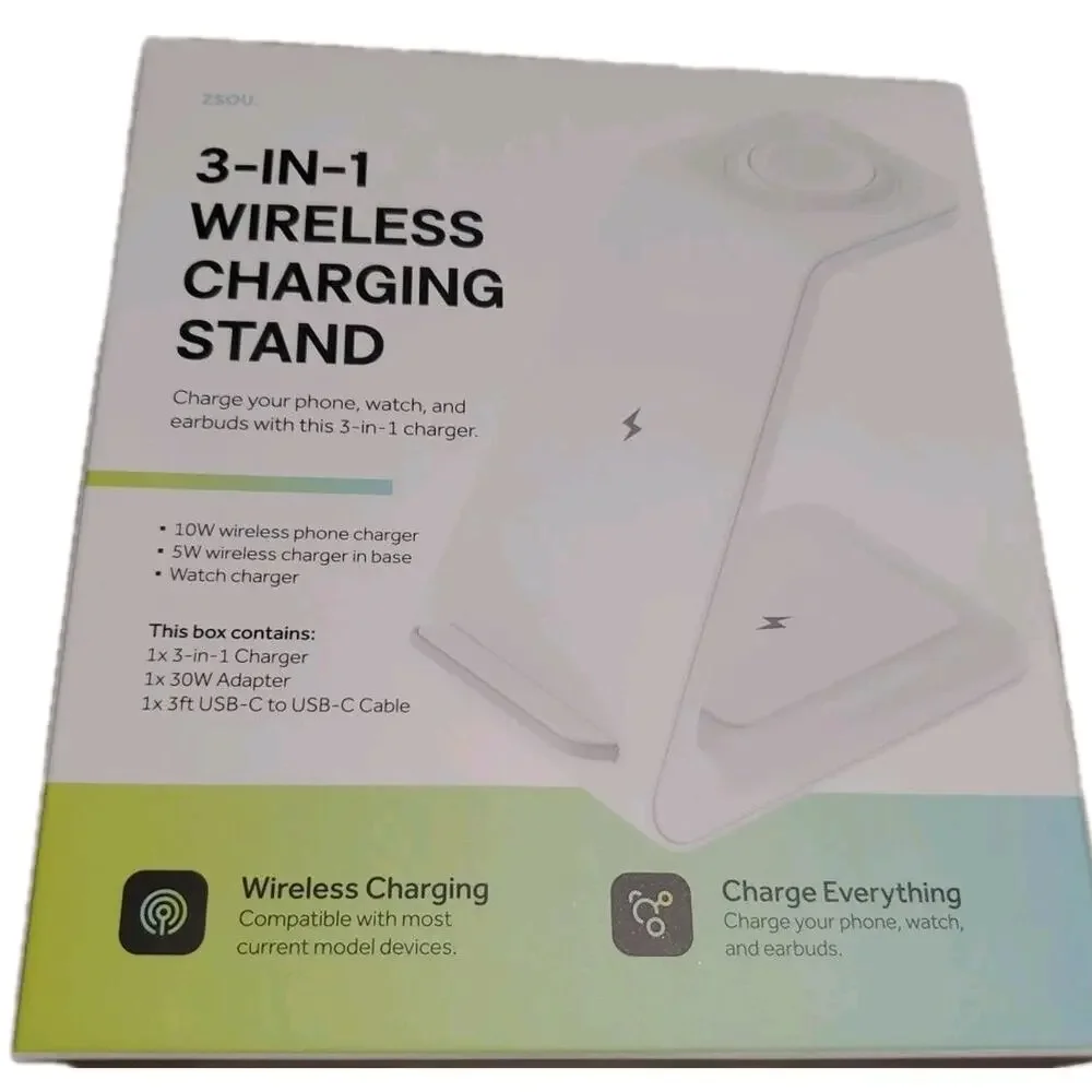 ZSOU 3-IN-1 Wireless Charging Stand